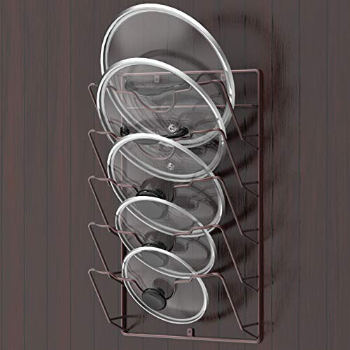 Simple Houseware Wall Door Mounted Pot Lid Rack, Bronze | The Storepaperoomates Retail Market - Fast Affordable Shopping