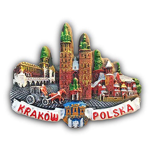 Krakow Poland 3D Landmark Refrigerator Magnet Tourist Souvenirs Stickers,Home & Kitchen Decoration Poland Fridge Magnet from China