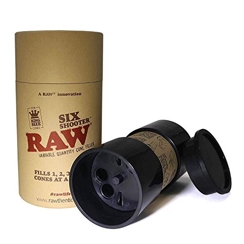RAW Six Shooter for King Size Cones | Cone Loader Filling Device | Fills 1,2,3 or 6 Cones Efficiently for Any Beginner