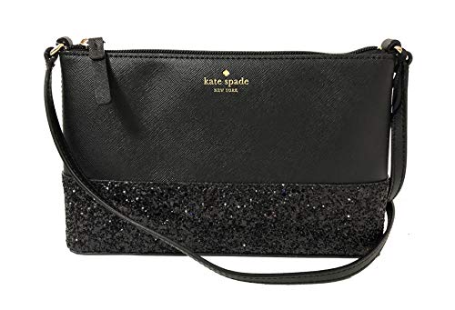 Kate Spade Ramey Greta Court Glitter Saffiano Leather Crossbody Bag Black | The Storepaperoomates Retail Market - Fast Affordable Shopping