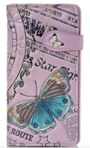 Shag Wear Vintage Time Piece Butterfly Women’s Wallet Large