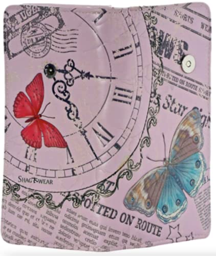Shag Wear Vintage Time Piece Butterfly Women’s Wallet Large | The Storepaperoomates Retail Market - Fast Affordable Shopping