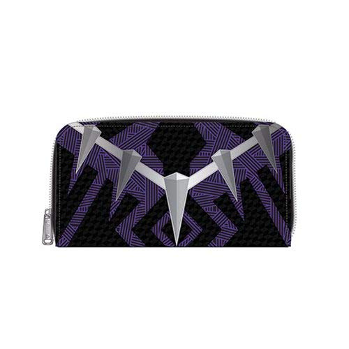 Loungefly x Marvel Black Panther Zip-Around Wallet (Black Multi, One Size)