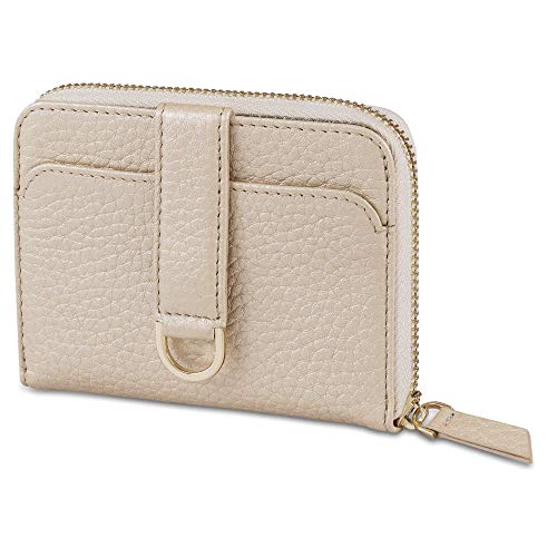 Vaultskin BELGRAVIA Womens Small Luxury Leather Wallet for Ladies Mini Purse for Cash and Cards (Champagne)