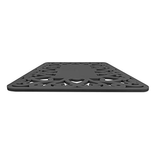 Silicone Trivet Hot Pad 9″x13″ (Black) | The Storepaperoomates Retail Market - Fast Affordable Shopping