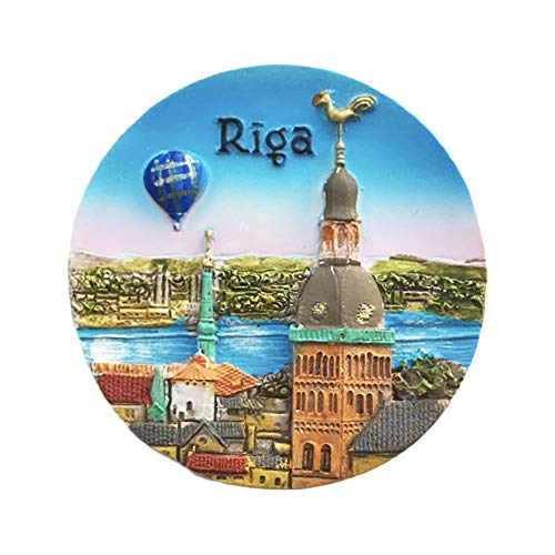 Riga Latvia 3D Refrigerator Magnet Tourist Souvenirs Resin Magnetic Stickers Fridge Magnet Home & Kitchen Decoration from China