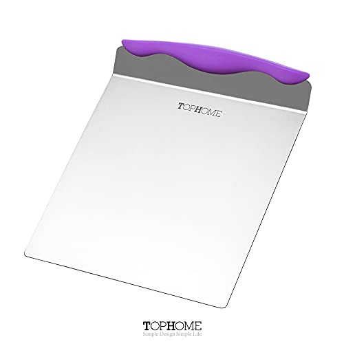 TOPHOME Kitchen Baking Cake Safe Lifter Transfer Shovel Stainless Steel Cookie Spatula Bottom Mover Scraper Bread and Pizza Dough Cutter for Baking Homemade Pizza, Bread, Cake, Pie(Purple) | The Storepaperoomates Retail Market - Fast Affordable Shopping