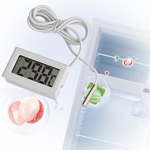 Mini Digital Thermometer, Range -40℃ to 70℃ Centigrade(℃) LCD Large Number Display Digital Thermometer with 1.5m Sensor Cable for Home Office Kitchen Jars Incubators | The Storepaperoomates Retail Market - Fast Affordable Shopping