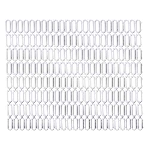 YBM Home Kitchen Sink Grid Plastic Protector Mat Pad Protect Surfaces and Dishes, Non-Skid Dish Protector with Quick Draining Holes, White