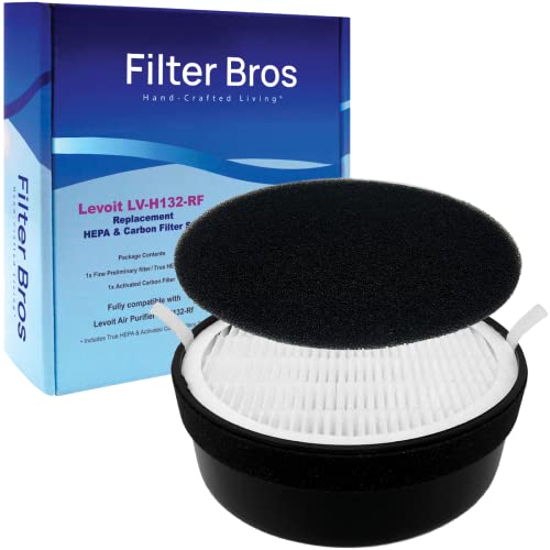 Filter Bros LV-H132-RF HEPA Activated Carbon Replacement Filter Fits LEVOIT H132