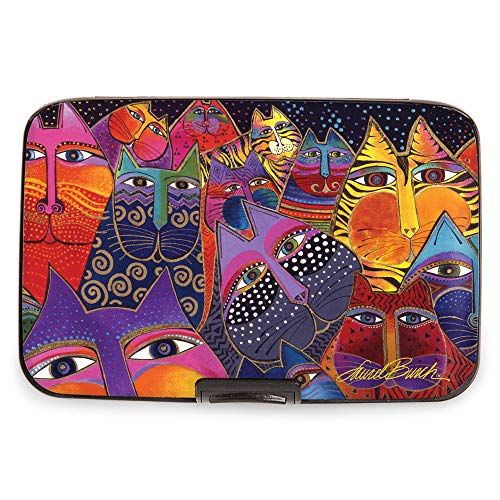 Fig Design Group Armored Wallet RFID Secure Data Theft Protection Credit Card Case (Laurel Burch Fantasticats)