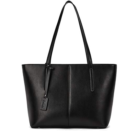 BOSTANTEN Women Handbag Genuine Leather Tote Shoulder Purses Black