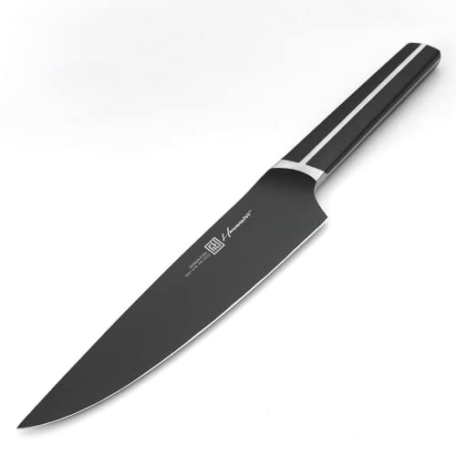 Hanmaster Chefs Knife, 8 Inch Forged Sharp Kitchen Knife with Non-slip Handle, Ideal Comfortable Grip Chef Knife for Home and Restaurants.