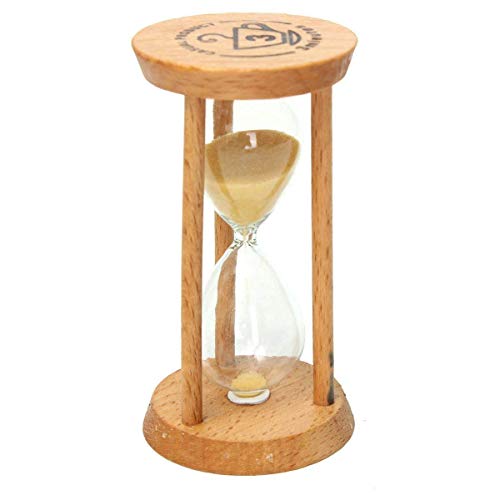 GracesDawn 3 Minutes Wooden Hourglass Yellow Minimalist Modern Home Furnishing