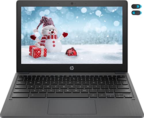 2021 HP Chromebook 11.6 Inch Laptop, MediaTek MT8183 Octa-Core Processor, 4GB RAM, 32GB eMMC, WiFi, Webcam, USB Type C, Chrome OS + YSC Accessory (Zoom or Google Classroom Compatible), Ash Gray