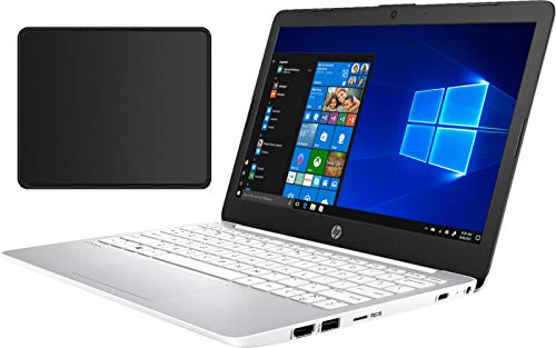 Newest HP Stream 11.6” HD Chromebook | Intel Celeron N4000 Processor | 64GB eMMC | 4GB Memory | WiFi | Windows 10 Home | Diamond White (64GB eMMC | 4GB Memory |Mouse Pad)