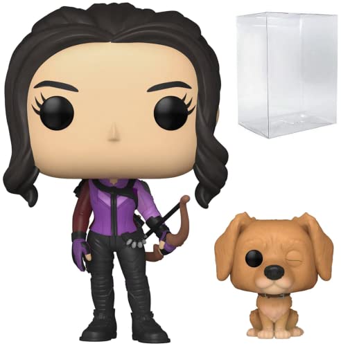 Marvel: Hawkeye – Kate Bishop with Lucky The Pizza Dog Funko Pop! Vinyl Figure (Bundled with Compatible Pop Box Protector Case)