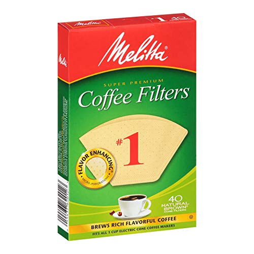 Melitta #1 Cone Coffee Filters, Natural Brown, 40 Count (Pack of 12, 480 Total Filters) | The Storepaperoomates Retail Market - Fast Affordable Shopping