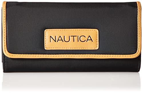 Nautica womens Carry-all The Perfect Carry All Money Manager Wallet Oraganizer with RFID Blocking Wallet, Black, One Size US