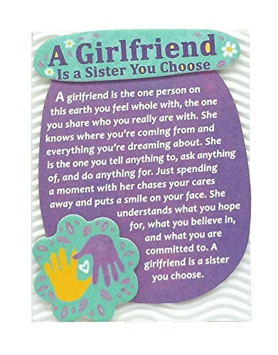Blue Mountain Arts Miniature Easel Print with Magnet “A Girlfriend Is a Sister You Choose” 4.9 x 3.6 in., Perfect Birthday, “Thinking of You,” Friendship, or “Just Because” Gift for a Woman Friend