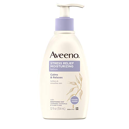 Aveeno Stress Relief Moisturizing Lotion with Lavender Scent, 12 fl. oz