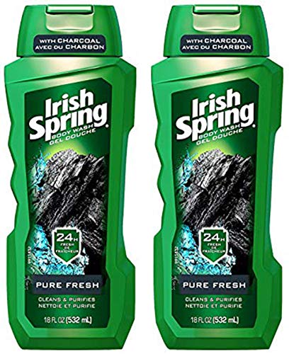Irish Spring Body Wash With Charcoal Pure Fresh – 18 oz, Pack of 2