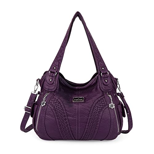 Purses and Handbags Women Fashion Tote Bag Shoulder Bags Top Handle Satchel Purses Washed Synthetic Leather Handbag