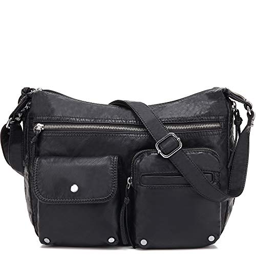 Scarleton Crossbody Bags for Women, Crossbody Purses for Women, Women’s Crossbody Handbags with Multiple Pockets, H180001 – Black