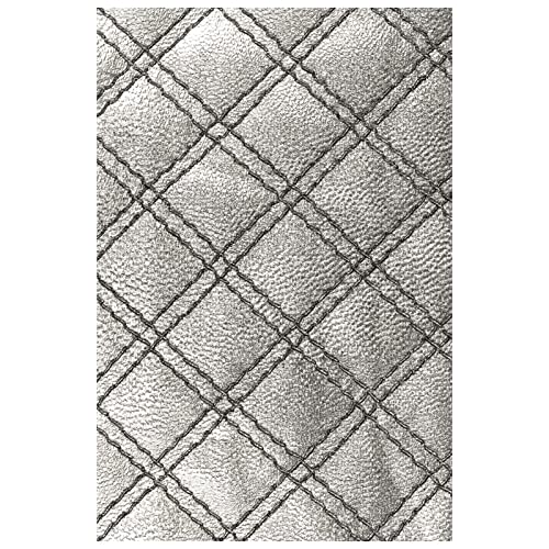 Sizzix 3-D Texture Fades Embossing Folder Quilted by Tim Holtz, 665734, Multicolor