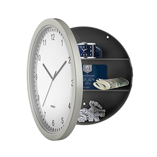 Stalwart 82-5894 Wall Clock with Hidden Safe, 10″