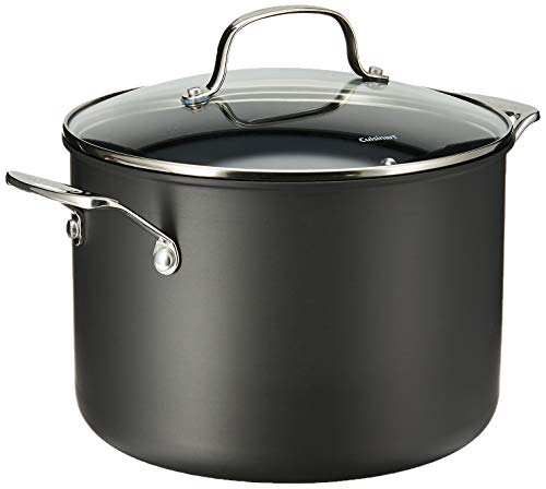 Cuisinart Chef’s Classic Nonstick Hard-Anodized 8-Quart Stockpot with Lid,Black