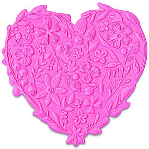 Sizzix 3-D Impresslits Embossing Folder Floral Heart by Kath Breen, 665743, Multicolor