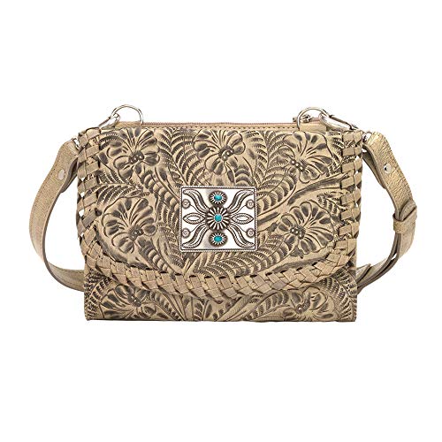 American West Women’s Two Step Small Crossbody Bag Sand One Size