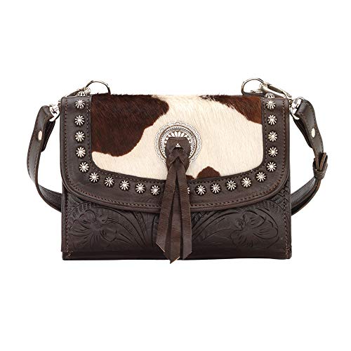 American West Women’s Chocolate Texas Two Step Crossbody Bag Chocolate One Size