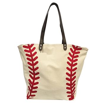Cocomo Soul Baseball Canvas Tote Bag Handbag Large Oversize Shopping Bag Travel Bag Baseball Purse Sports Bag 20 x 17 Inches | The Storepaperoomates Retail Market - Fast Affordable Shopping