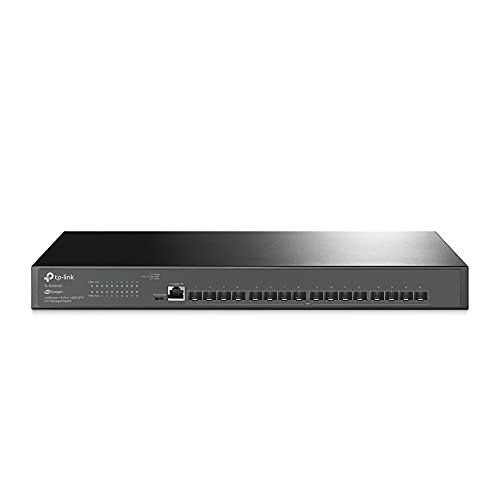 TP-Link TL-SX3016F | 16 Port 10G SFP+ Enterprise Level Switch | L2+ Smart Managed | Omada SDN Integrated | IPv6 | Static Routing | L2/L3/L4 QoS, IGMP & LAG | Limited Lifetime Protection