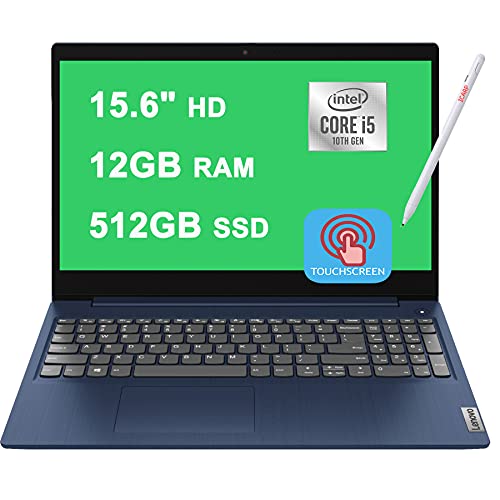 Lenovo IdeaPad 3 Business 15 Laptop 15.6″ HD Touchscreen 10th Gen Intel 4-Core i5-10210U (Beats i7-8665U) 12GB RAM 512GB SSD Intel UHD Graphics Dolby Win10 + Pen