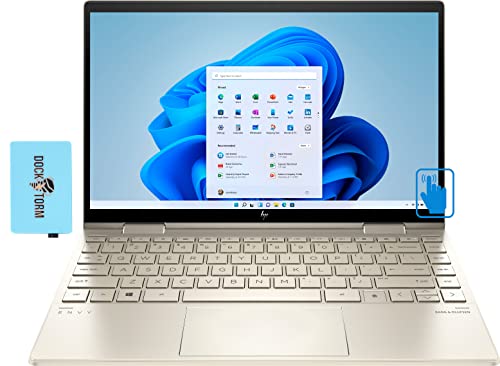 HP Envy x360 Home & Business 2-in-1 Laptop (Intel i5-1135G7 4-Core, 8GB RAM, 512GB m.2 SATA SSD, Intel Iris Xe, 13.3″ Touch Full HD (1920×1080), Fingerprint, WiFi, Win 11 Pro) with Hub
