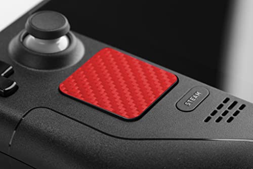 TouchProtect Steam Deck – Add Style, Tactile Feedback, and Protect your Steam Decks’ Trackpads! More than just a skin. (Carbon – Red)