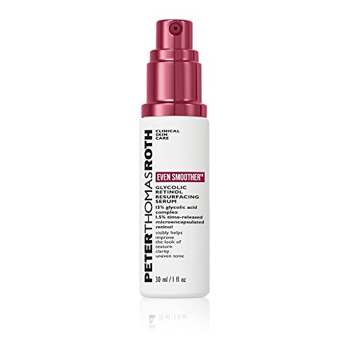 Peter Thomas Roth | Even Smoother Glycolic Retinol Resurfacing Serum | Glycolic Acid Serum with Retinol for Uneven Texture and Tone, 1 fl. oz.