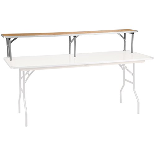 Flash Furniture 72” x 12” x 12” Birchwood Bar Top Riser with Silver Legs | The Storepaperoomates Retail Market - Fast Affordable Shopping