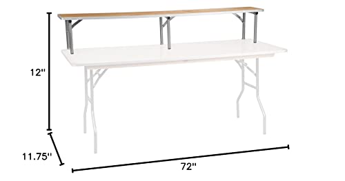 Flash Furniture 72” x 12” x 12” Birchwood Bar Top Riser with Silver Legs | The Storepaperoomates Retail Market - Fast Affordable Shopping