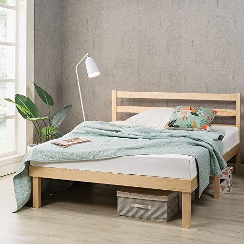 ZINUS Robin Wood Platform Bed Frame with Headboard / Wood Slat Support / No Box Spring Needed / Easy Assembly, Queen