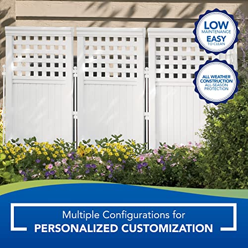 Suncast 4 Panel Reversible Outdoor Screen Enclosure, 44″ (H) x 23″ (W) per, White | The Storepaperoomates Retail Market - Fast Affordable Shopping