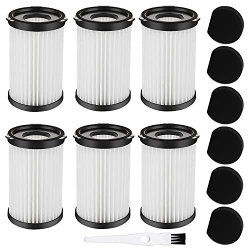 6 Pack Vacuum Cleaner Filter Replacement Filter Compatible for MOOSOO E600 V600 D600/D601 HEPA Filter