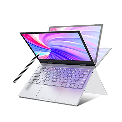 TOPOSH 2 in 1 Laptop, Windows 10 Home Tablet,Ram 8GB ROM 256GB SSD,11.6Inch Touch Screen ,Processor Celeron N4120, Metal Body, WiFi and Bluetooth- Silver