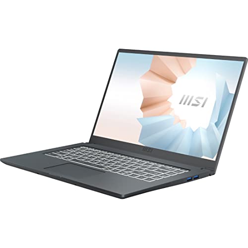 MSI Modern 15 Thin and Light Daily Laptop: 15.6″ FHD 1080p, Ryzen5-5500U, UMA, 8GB, 256GB SSD, Win10PRO, Carbon Gray (A5M-071)