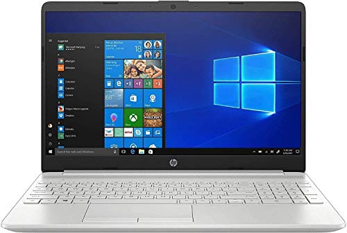 2021 HP 15.6″ Touchscreen HD Laptop, Intel Core i3-1005G1 Processor, 8GB DDR4 RAM, 128GB SSD, Wi-Fi, HDMI, Webcam, Bluetooth, Windows 10 S, Natural Silver, W/ MD Accessories