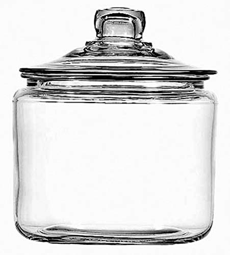 Anchor Hocking 3 Quart Heritage Hill Glass Jar with Lid (2 piece, all glass, dishwasher safe)