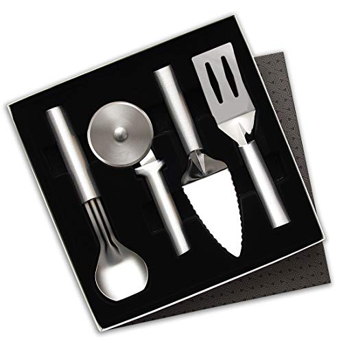 Rada Cutlery 4-Piece Kitchen Utensil Gift Set – Stainless Steel Set with Aluminum Handles Made in the USA,Silver Handle
